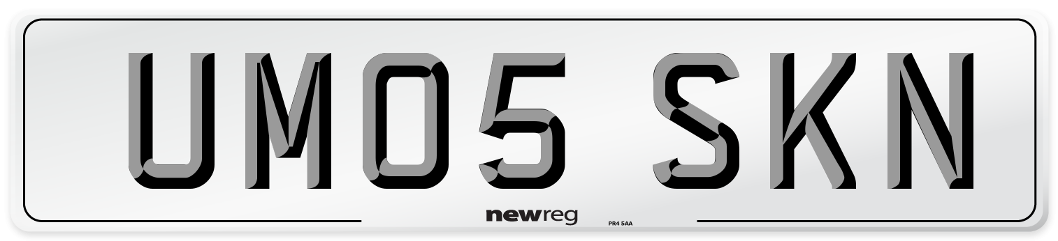 UM05 SKN Number Plate from New Reg